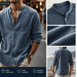 Chemise décontractée de couleur