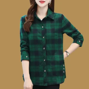 Chemise à carreaux femme élégante