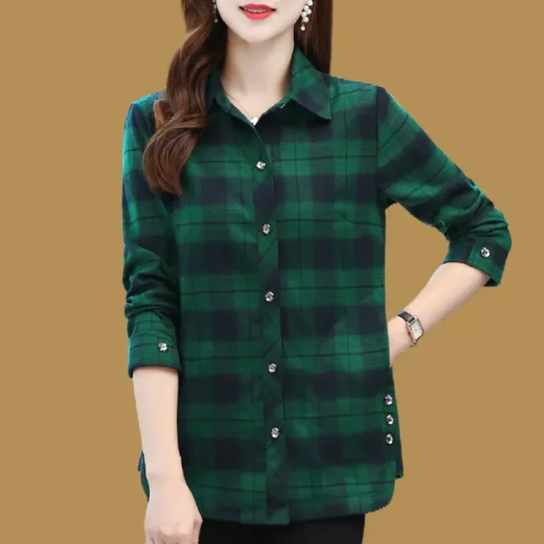 Chemise à carreaux femme élégante