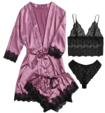 Ensemble pyjama sexy en dentelle pour femmes