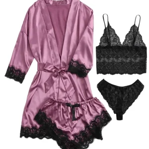 Ensemble pyjama sexy en dentelle pour femmes