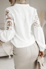 Blouse décontractée manches longues lanterne