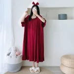 Robe de chambre ample pour femmes en couleur unie