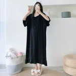 Style coréen chemise de nuit avec volants pour femmes