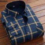 Chemise douce à carreaux pour homme