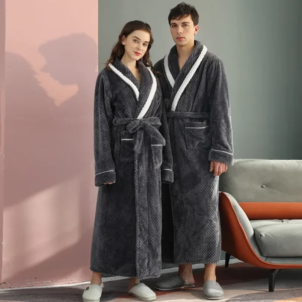 Peignoir couple en coton doux