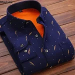 Chemise chaude à manches longues pour homme en grande taille