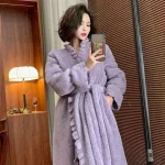 robe de nuit peluche à lacets