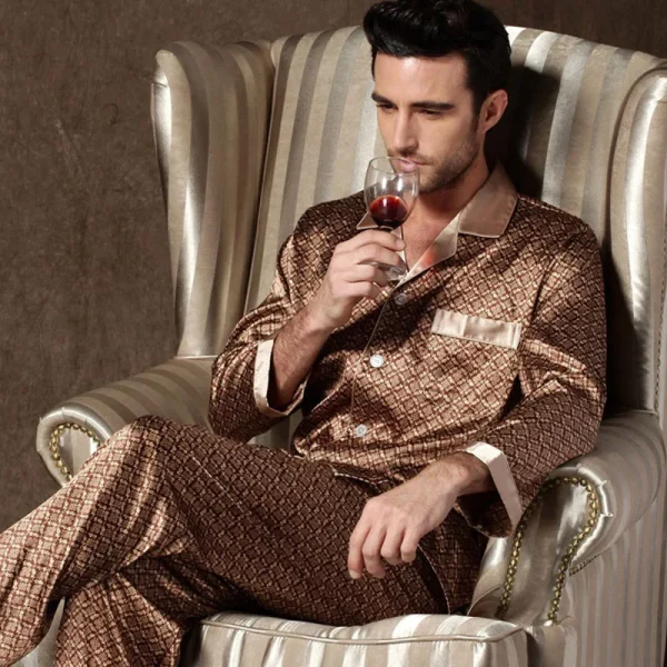 Pyjama élégant pour hommes en polyester