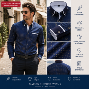 Chemise hommes  à manches longues