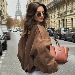 veste daim femme