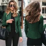 veste chic PU femme