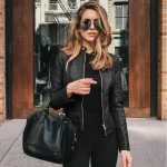 veste légère PU femme
