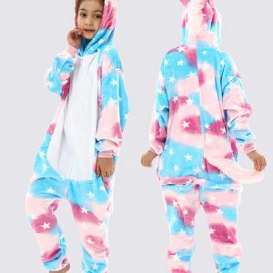 combinaison pyjama fille licorne féerique étoilée