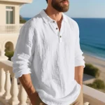 polo homme col boutonné