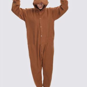 combinaison pyjama femme chien brun
