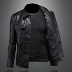 manteau cuir mince homme