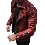 PU veste en cuir manches longues
