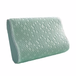 Housse de coussin rafraîchissante vert menthe adaptée à un oreiller ergonomique à mémoire de forme