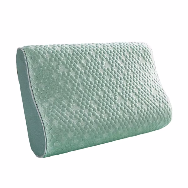 Housse de coussin rafraîchissante vert menthe adaptée à un oreiller ergonomique à mémoire de forme