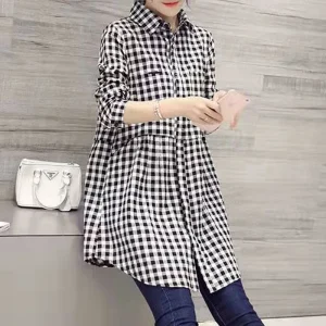 Chemise à carreaux ,manches longues, coton
