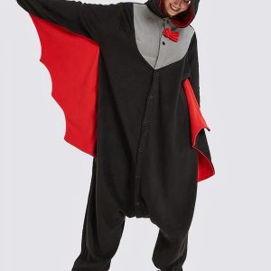 Combinaison pyjama chauve-souris rouge