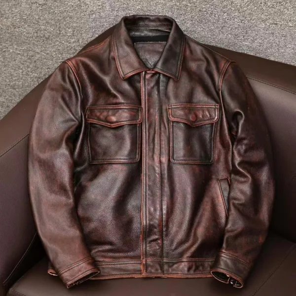 veste de moto en cuir PU