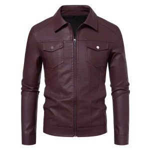 Blouson similicuir homme fermeture éclair