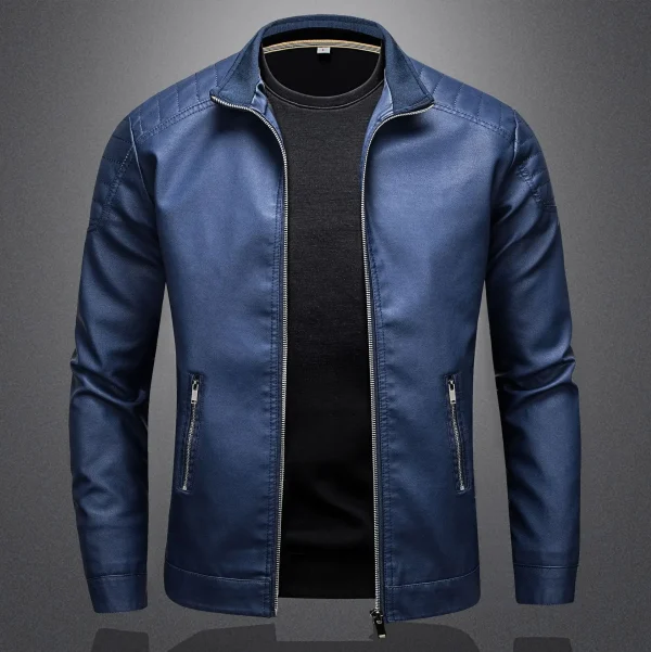 blouson en cuir slim fit