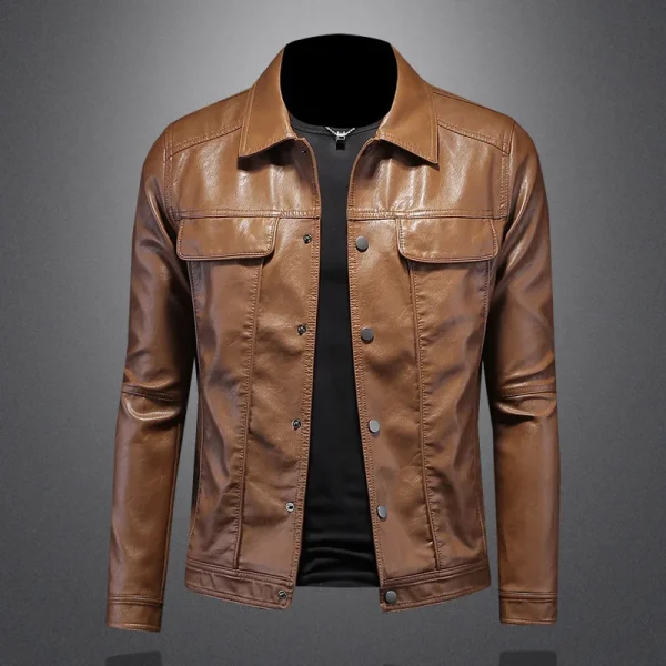 manteau en cuir mode homme