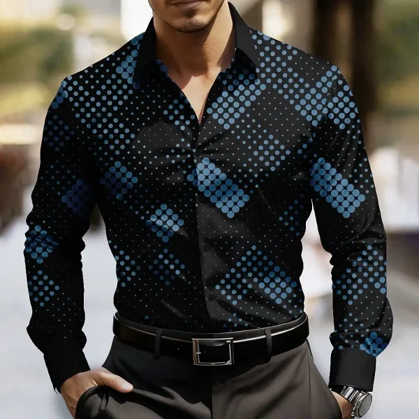 chemise pour hommes géométrique
