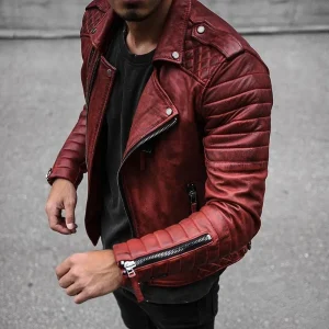 veste en cuir pour hommes