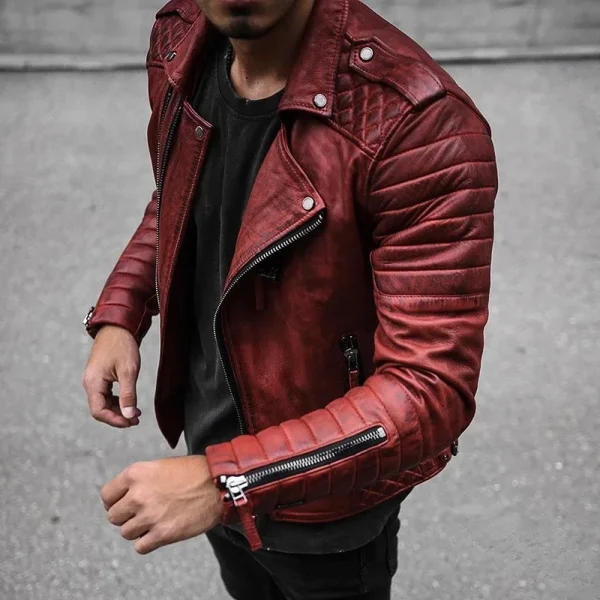 veste en cuir pour hommes
