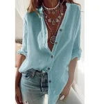 chemise décontractée couleur unie