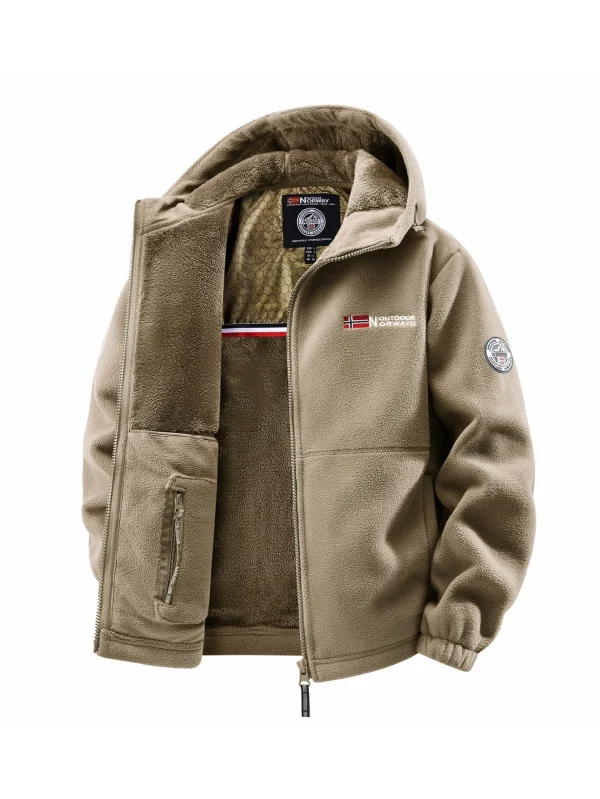 Veste polaire homme à capuche